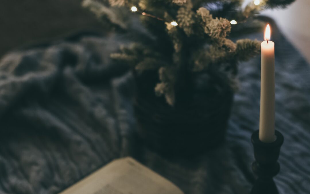 Reading by the Christmas Tree