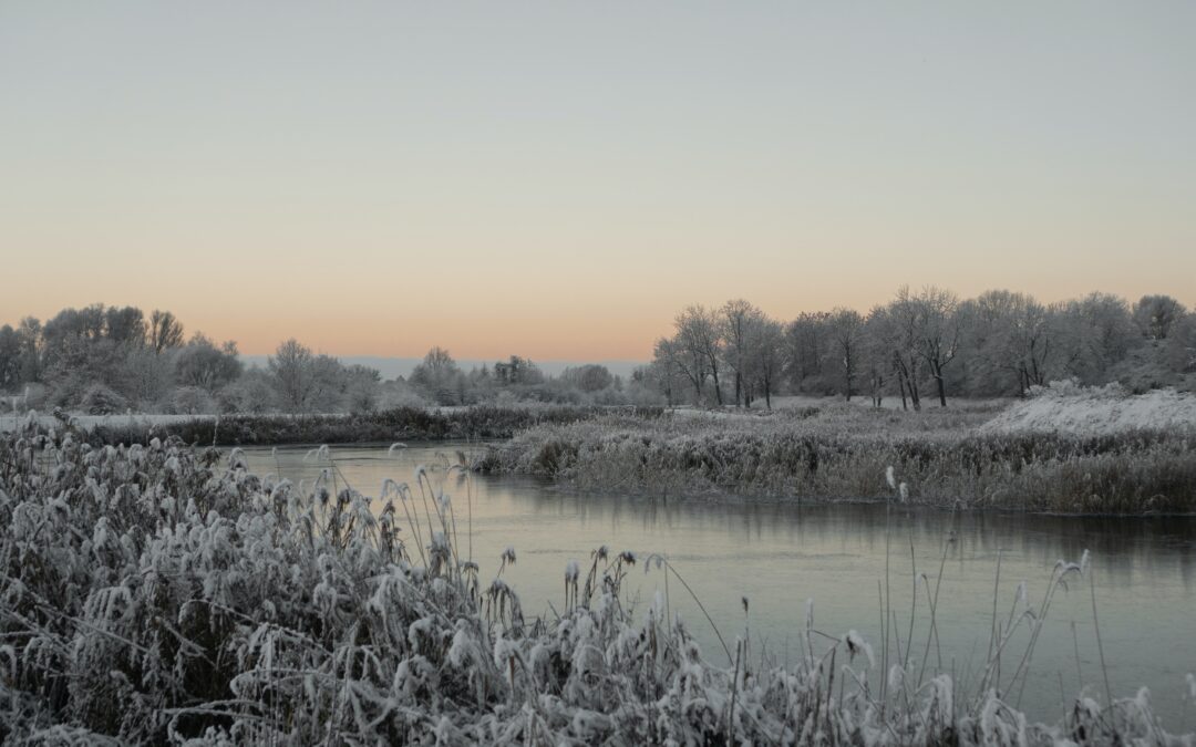 Winter Lake and Mountains